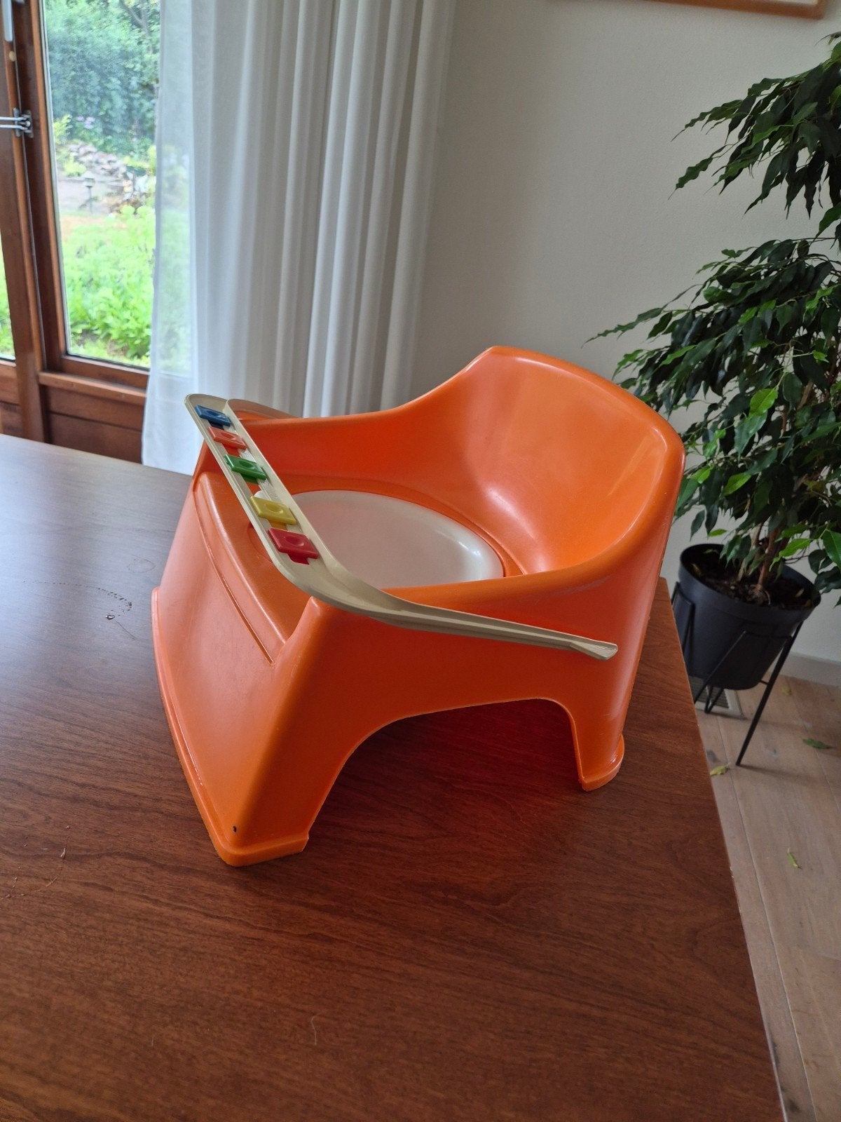 Retro plaspot oranje jaren 70-80, Ophalen of Verzenden, Gebruikt, Overige typen