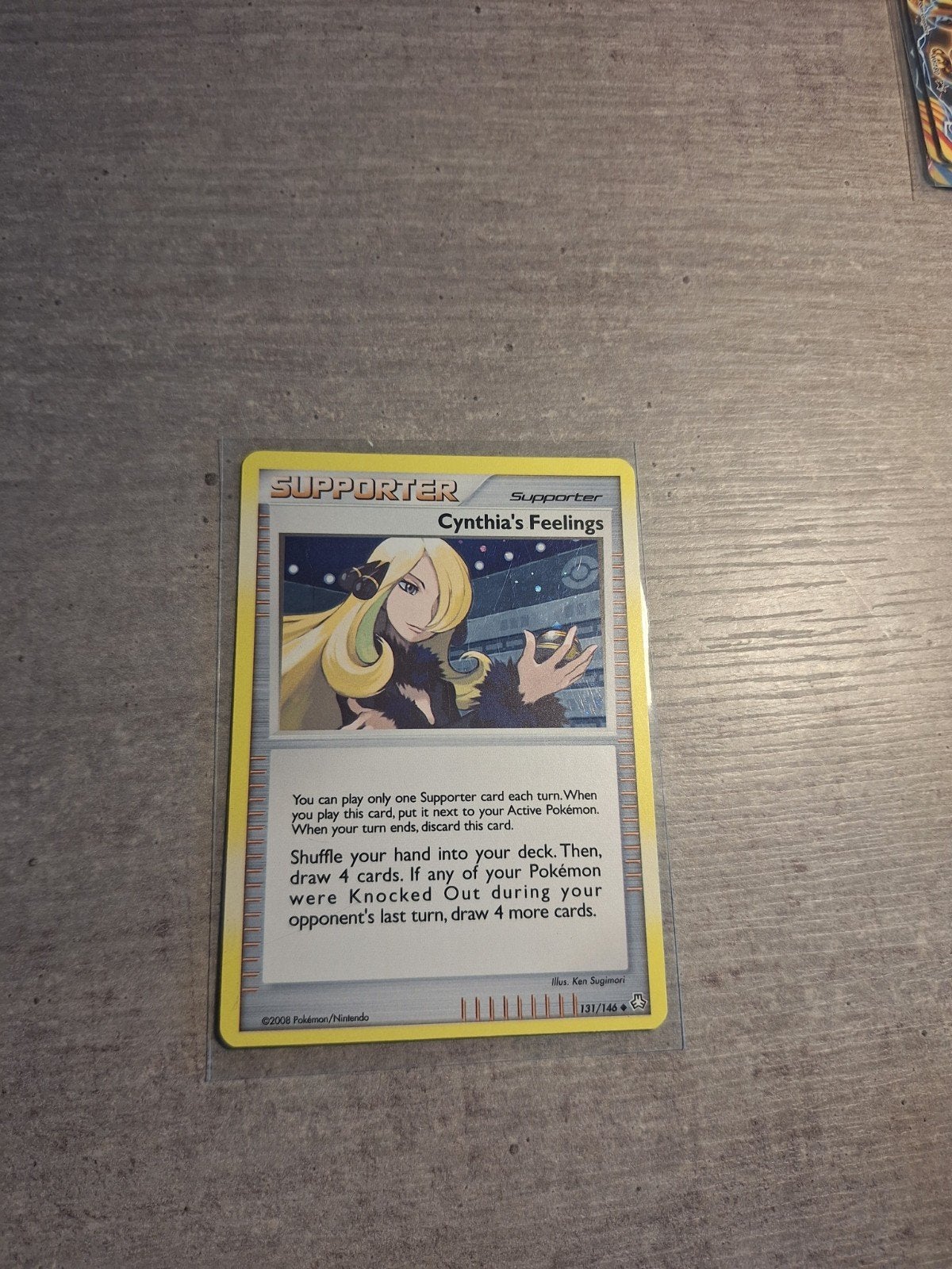 Cynthia's Feelings Supporter Pokémon Kaart, Ophalen of Verzenden, Zo goed als nieuw, Losse kaart