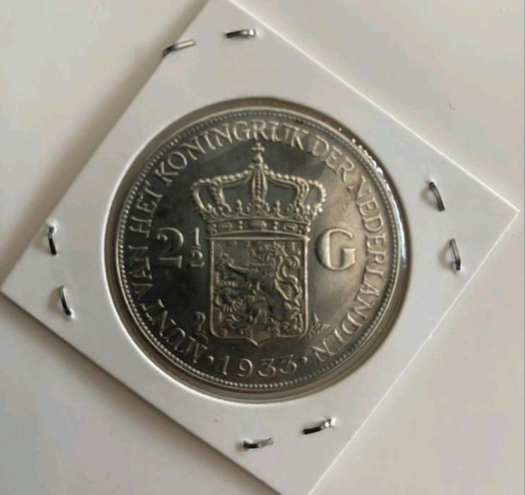 Zilveren Rijksdaalder 1933, Ophalen of Verzenden, Zilver