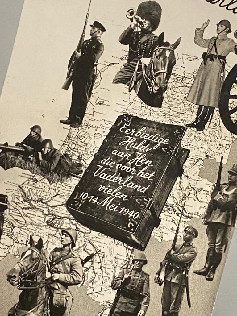 Oude ansichtkaart Nederland ons Vaderland (10-14 mei 1940), Verzamelen, Ophalen of Verzenden, Landmacht, Nederland, Foto of Poster
