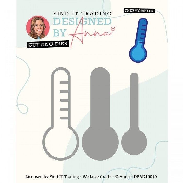Designed by Anna Mix Match Cutting die thermometer DBAD10010, ., Nieuw, Ophalen of Verzenden, Overige thema's