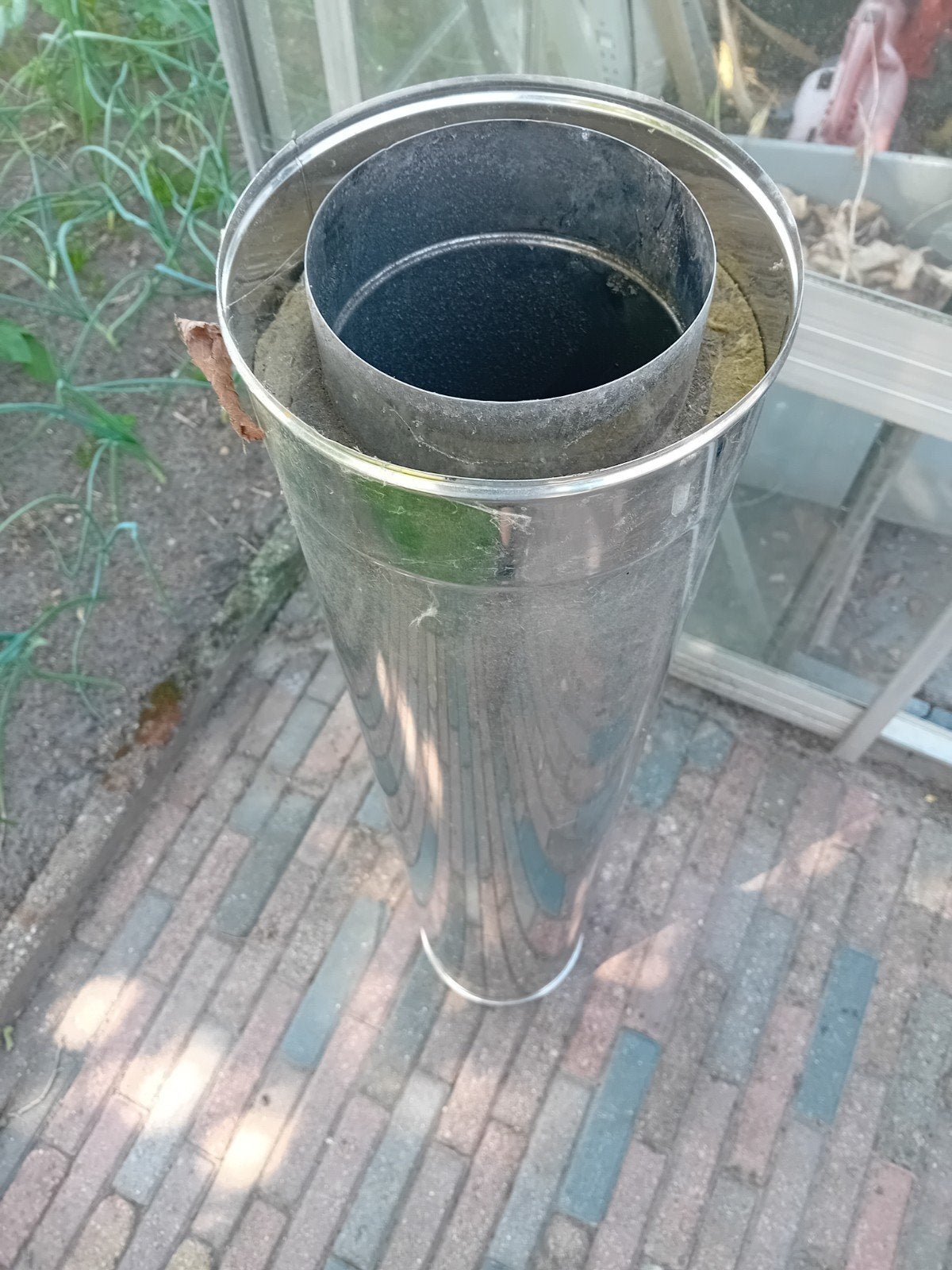 kachel pijp, Ophalen of Verzenden, Rvs, Minder dan 2 meter, 80 mm of meer