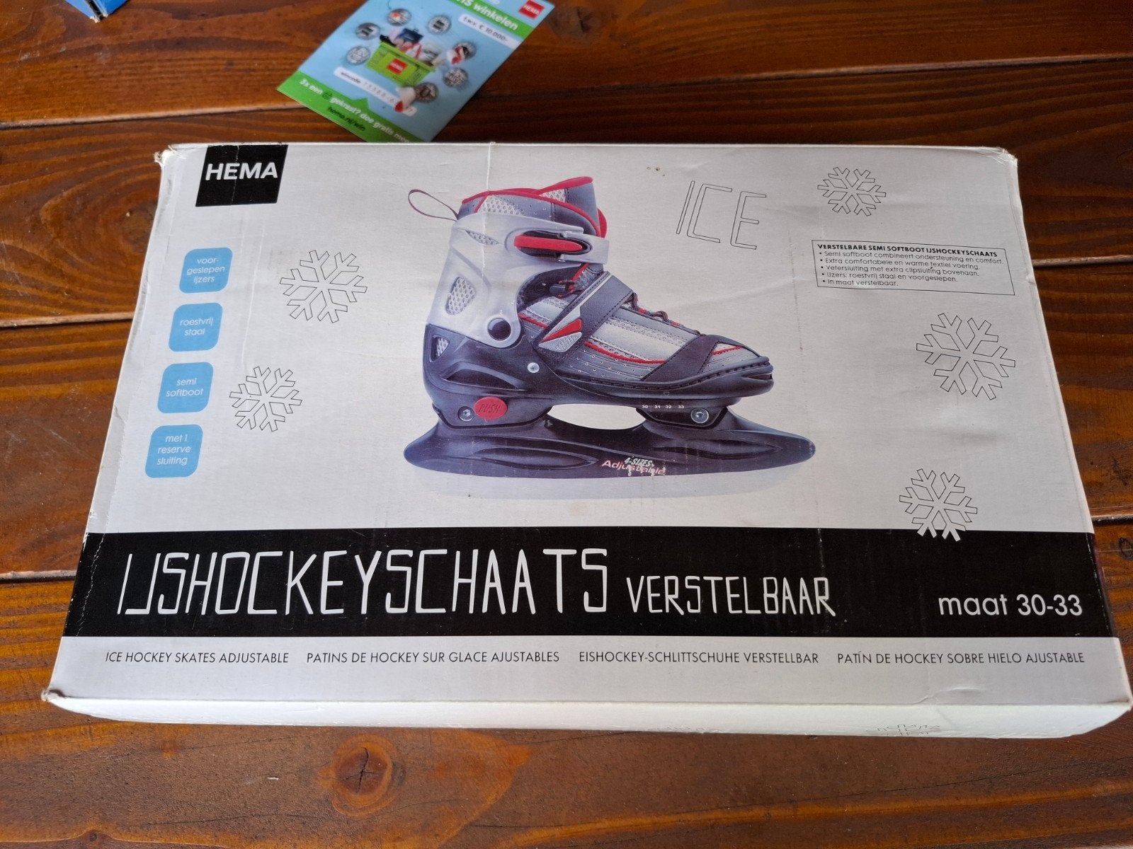 Verstelbare ijshockeyschaatsen, maat 30-33, Sport en Fitness, IJshockey, Ophalen of Verzenden, Zo goed als nieuw, Schaatsen