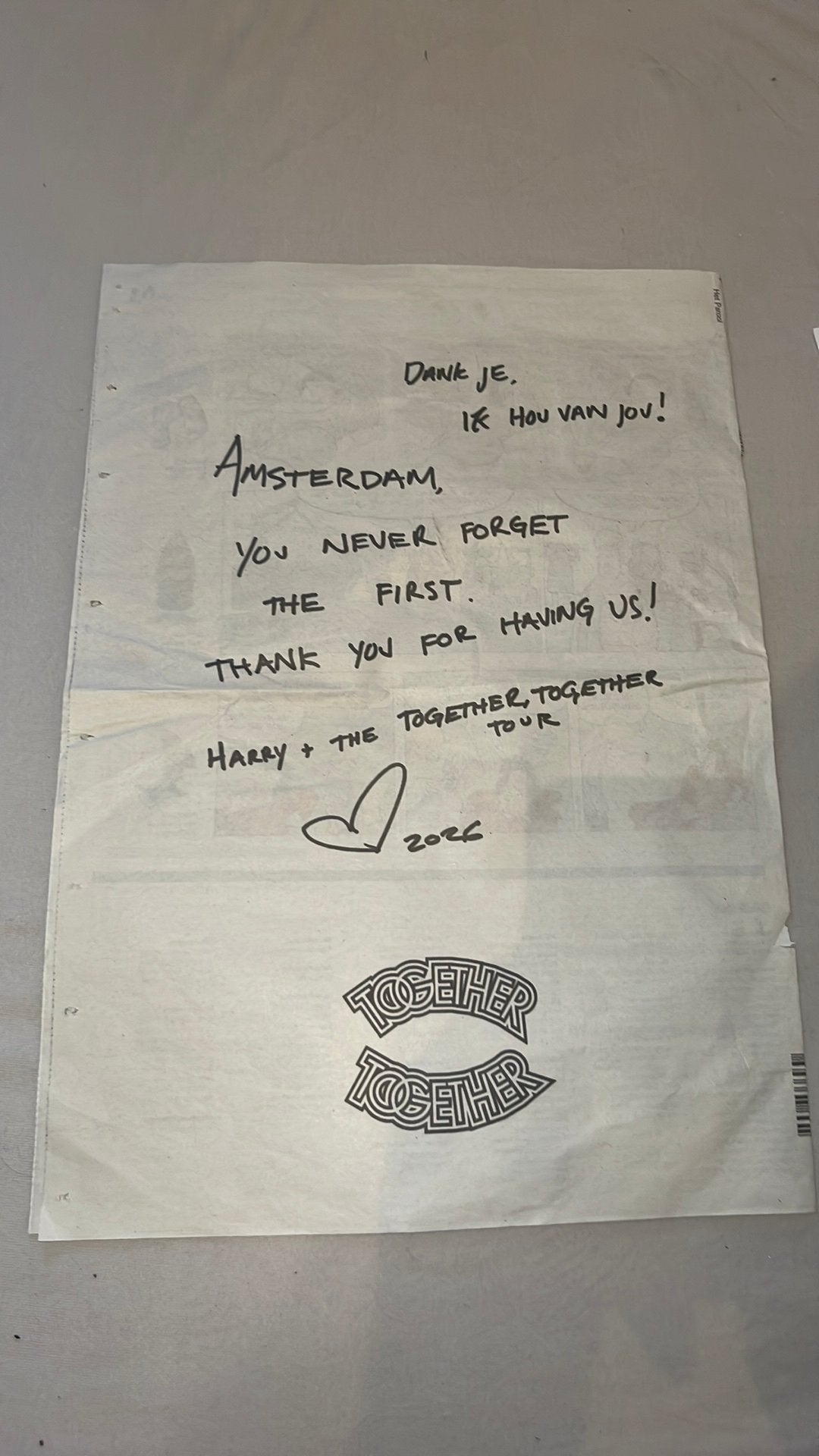 Harry Style krant, Ophalen of Verzenden, 1980 tot heden, Krant