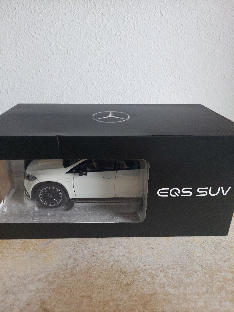 1/18 - M NZG - Mercedes Benz EQS SUV Bright White, Ophalen of Verzenden, Nieuw, Overige merken