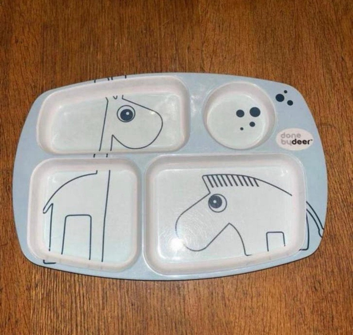 Bord servies kinderbord Done by dear, Ophalen of Verzenden, Zo goed als nieuw, Overige typen