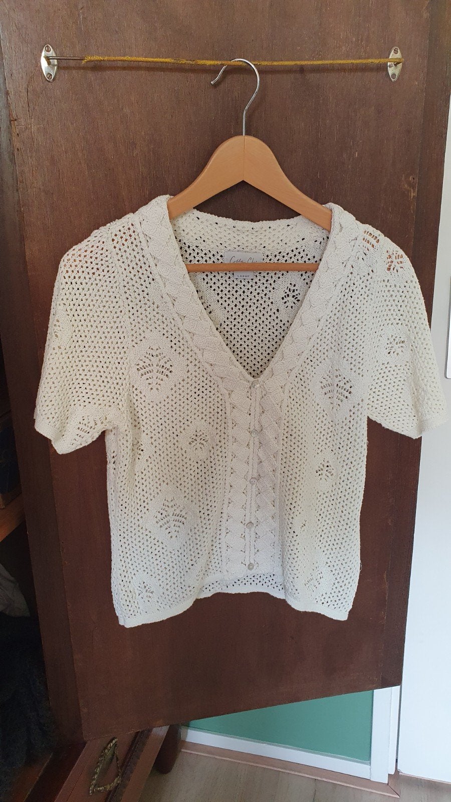 Gehaakte top, cotton club, maat M, Kleding | Dames, Tops, Maat 38/40 (M), Wit, Ophalen of Verzenden, Zo goed als nieuw