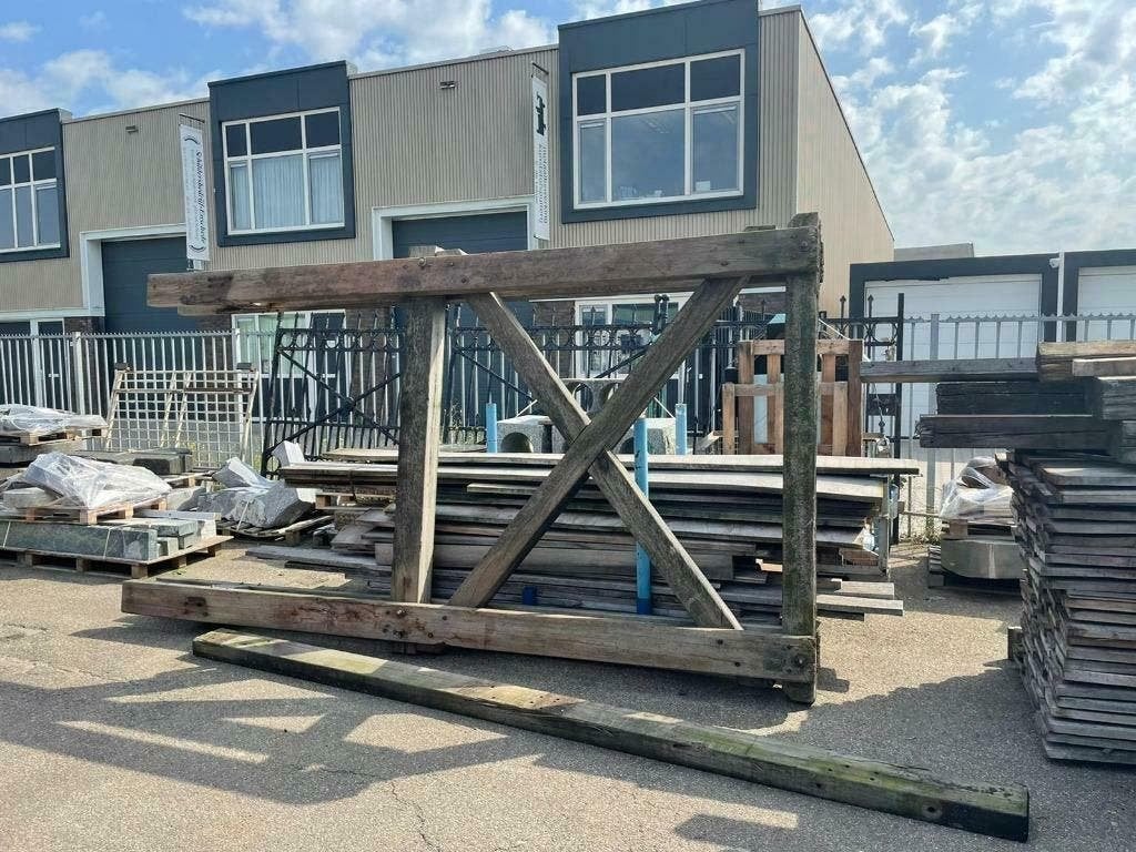 Aanmeer steigers Azobe hardhout, Ophalen of Verzenden, Gebruikt, Palen, Hardhout