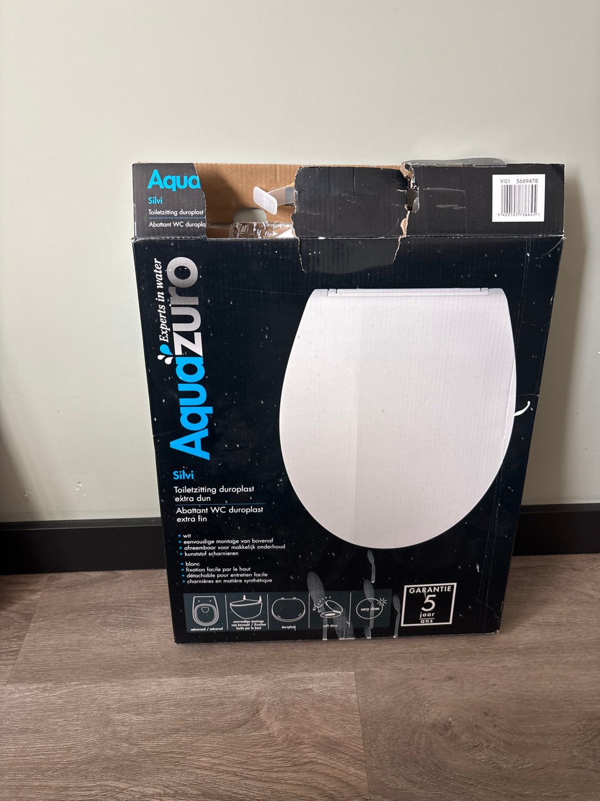 AquaZuro Silvi Toiletzitting Duroplast Extra Dun, Ophalen, Nieuw, Toilet