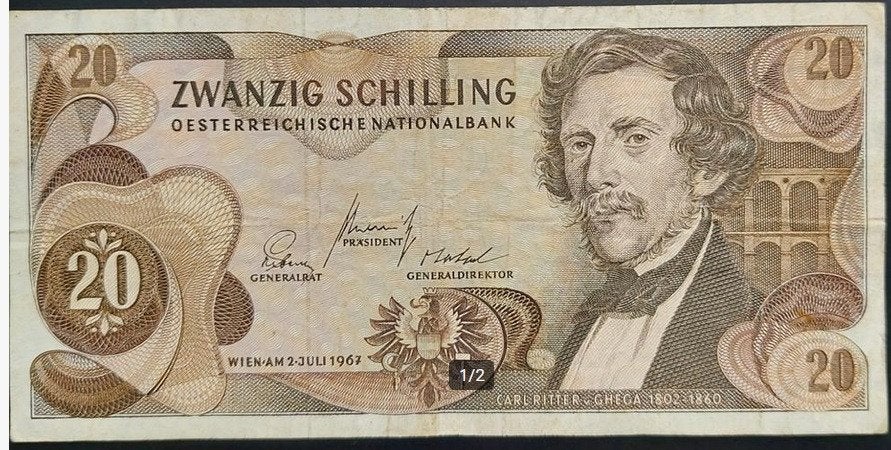 20 schilling 1967 oostenrijk, Ophalen of Verzenden, Oostenrijk