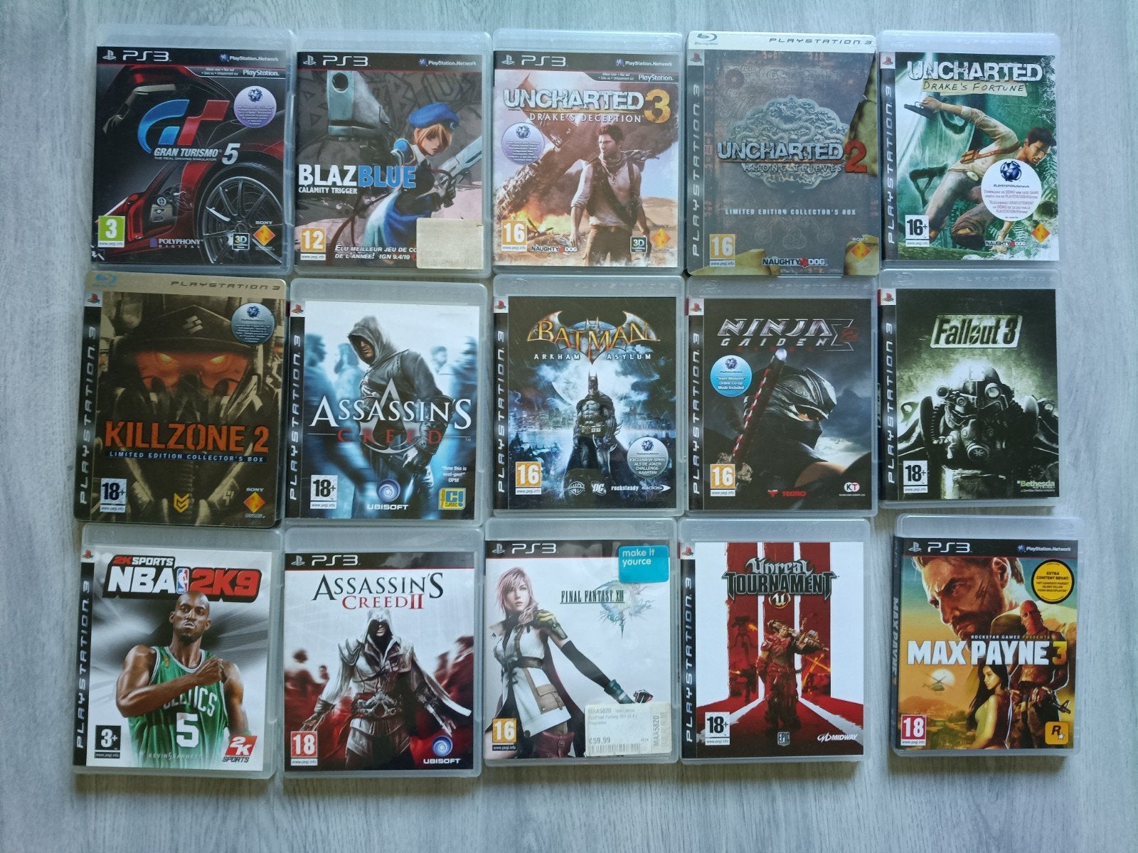 15 PlayStation 3 games - Diverse genres, Spelcomputers en Games, Online, Gebruikt, Vanaf 18 jaar, Overige genres