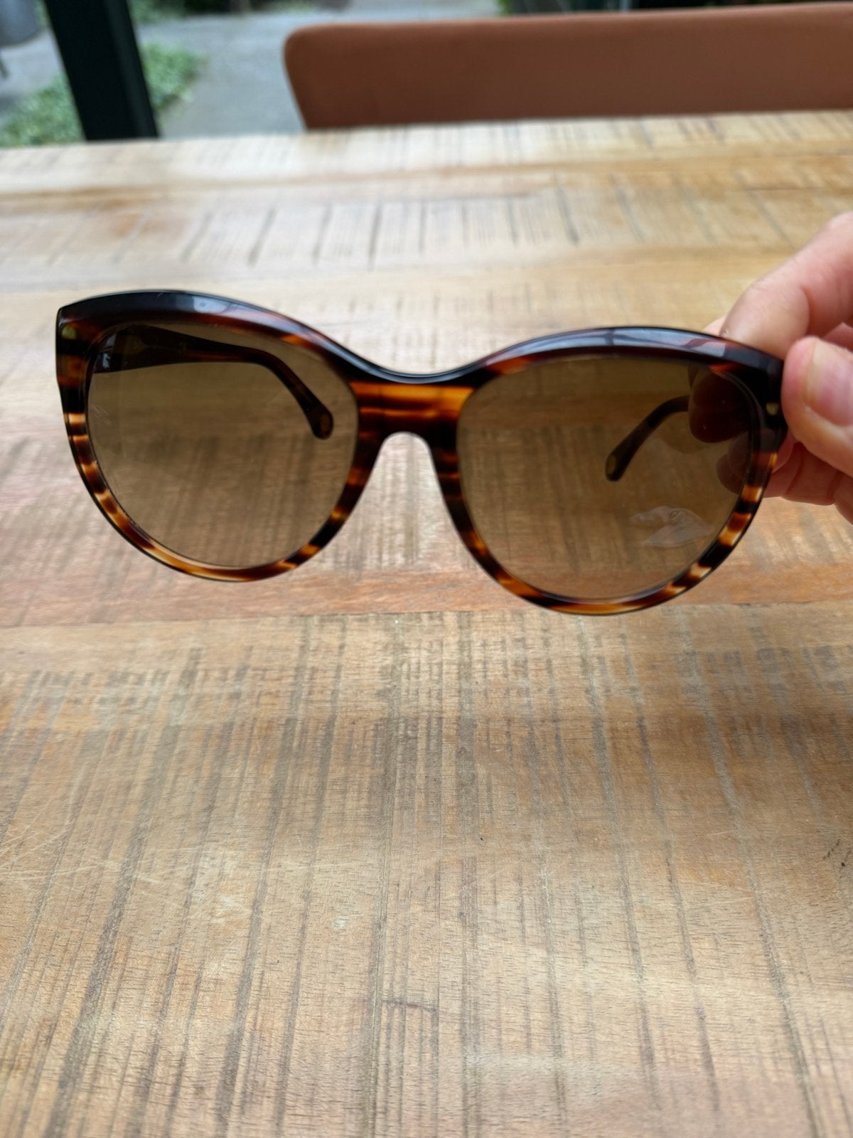 D&G Zonnebril - Bruin Tortoise, Gebruikt, Zonnebril, Bruin, Ophalen of Verzenden