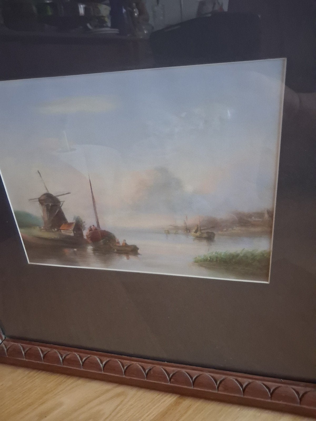 Klassiek Hollands Landschap met Molen en Water, Ophalen