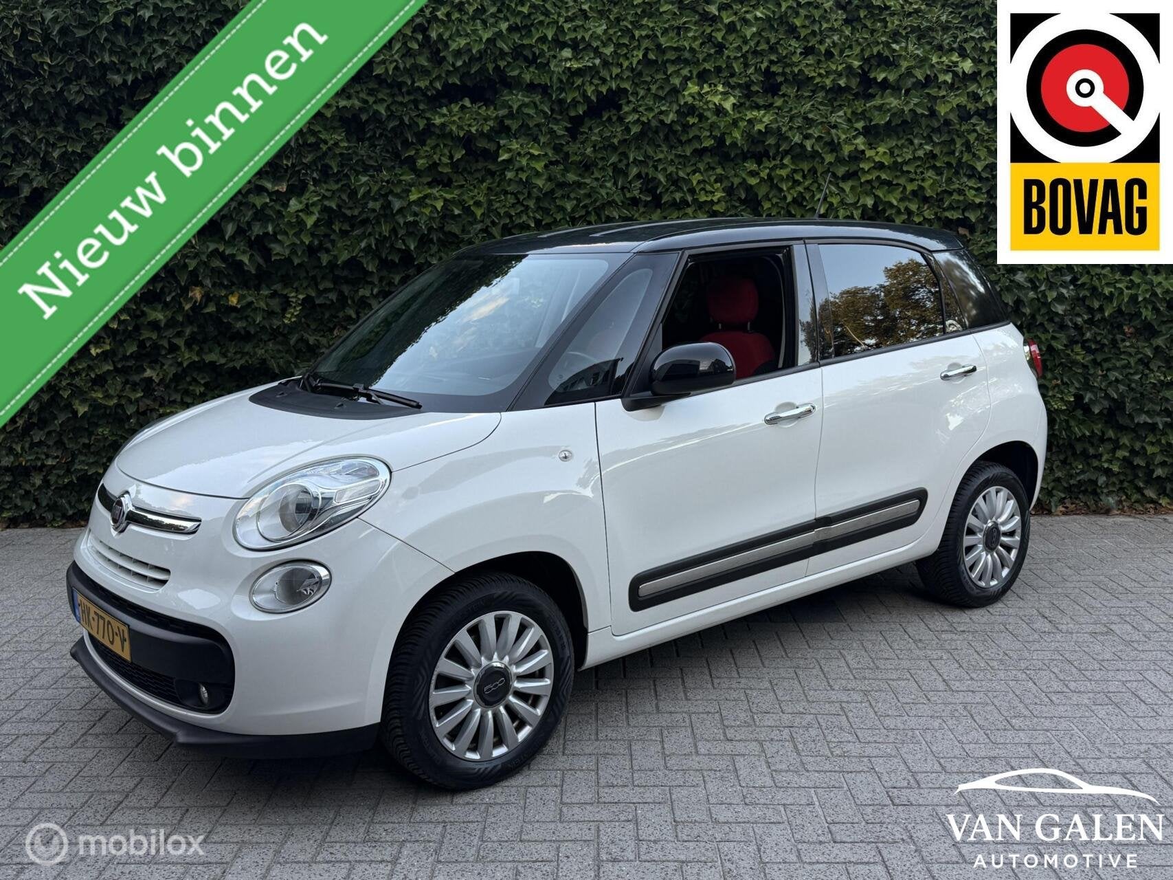 Fiat 500 L 0.9 TwinAir Lounge Airco|Cruise|4S banden|DAB, Voorwielaandrijving, Gebruikt, 875 cc, Wit