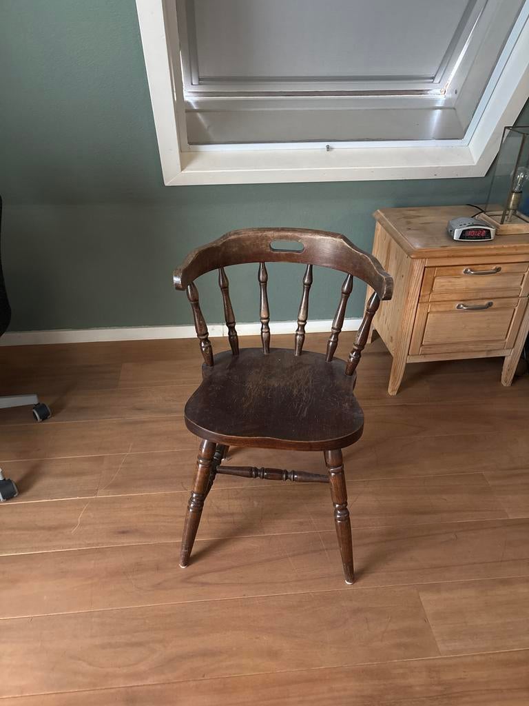 Vintage houten stoel - Klassiek design, Antiek en Kunst, Ophalen