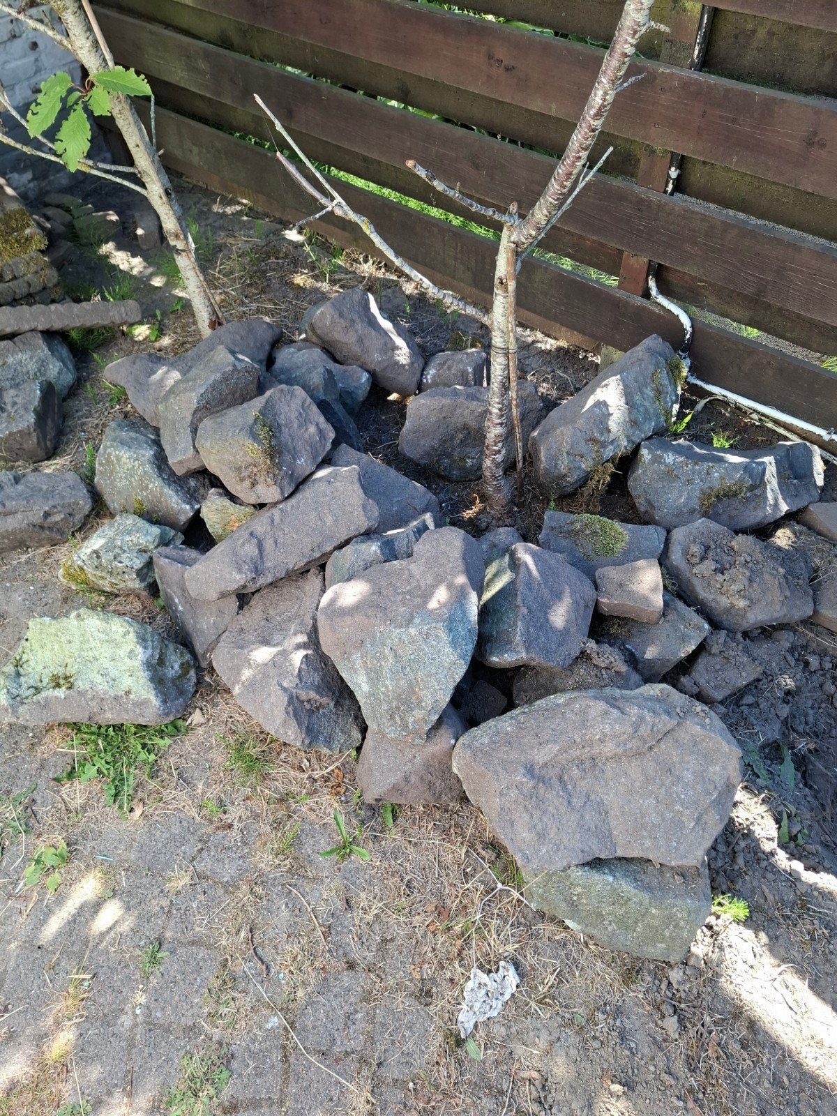 grote zwarte keien, Tuin en Terras, Grind, Keien en Split, Ophalen