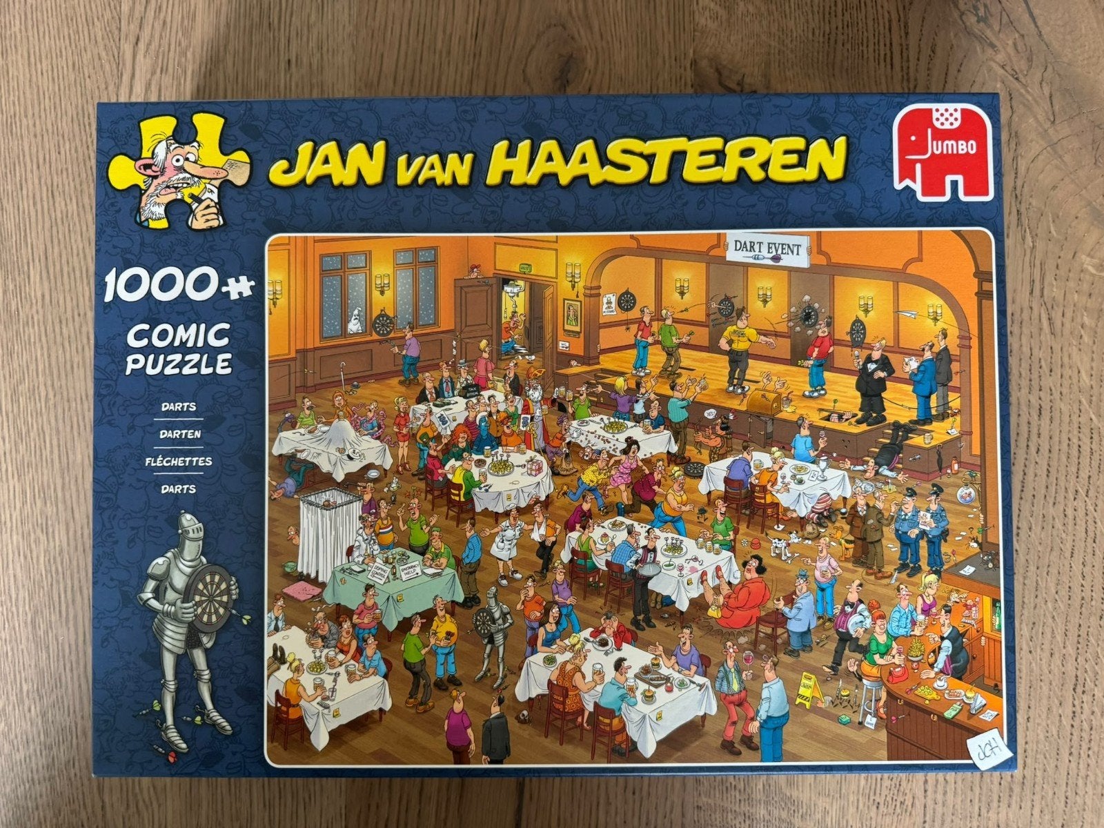 Jan van Haasteren - Darts - 1000 stukjes, Ophalen of Verzenden, 500 t/m 1500 stukjes, Zo goed als nieuw, Legpuzzel