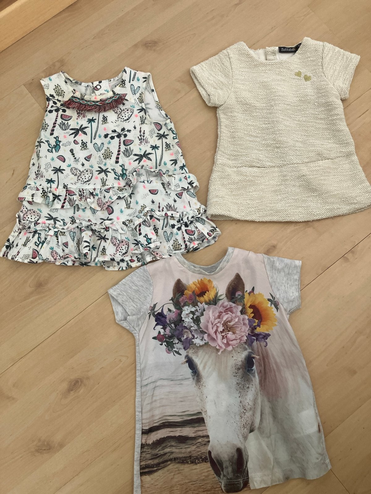 3 Merkkleding Zomerjurkjes: Bakkaboe, Molo, IKKS, Kinderen en Baby's, Ophalen of Verzenden, Zo goed als nieuw, Maat 68