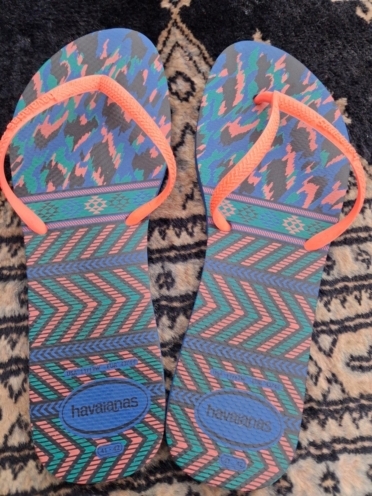 Havaianas slippers maat 43/44 - Zo goed als nieuw, Slippers, Blauw, Ophalen of Verzenden, Zo goed als nieuw