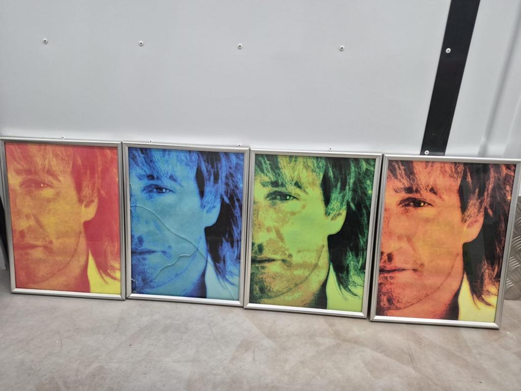 Rod Stewart 4 luik Andy warhol pop art, Antiek en Kunst, Ophalen of Verzenden