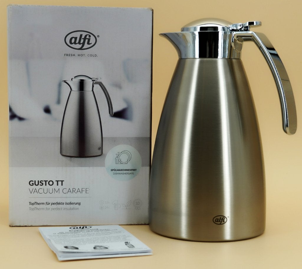 Alfi Gusto TT Vacuum Carafe 1,0L Thermoskan - Mat RVS, Overige typen, Alfi, ., Zilver