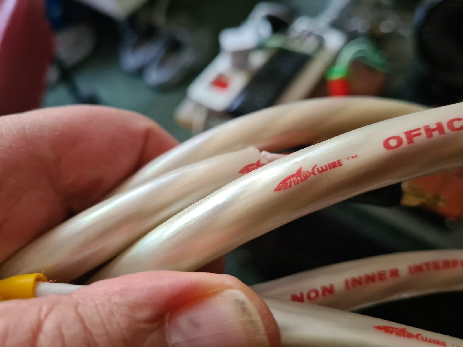Sharkwire SOF2C4RP high-end luidsprekerkabel plus vier bana, Ophalen of Verzenden, Zo goed als nieuw