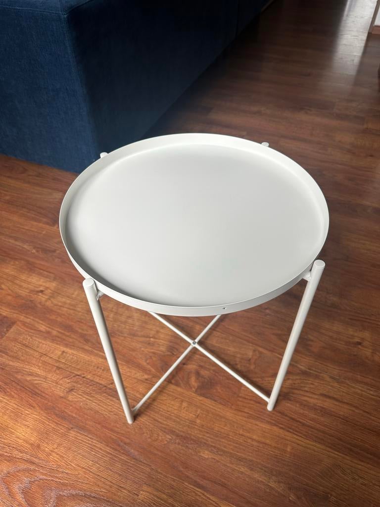 IKEA GLADOM Witte Bijzettafel / Salontafel - 45x53 cm, Huis en Inrichting, Tafels | Bijzettafels, 45 tot 60 cm, Minder dan 55 cm
