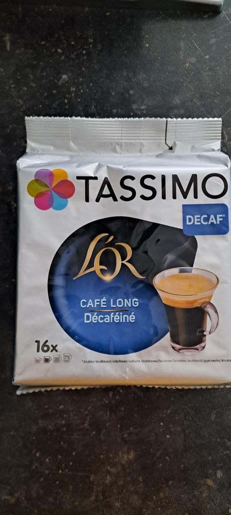 Tassimo L'OR Café Long Décaféiné - 16 koffiepads, Koffiepads en cups, Overige modellen, 10 kopjes of meer, Nieuw