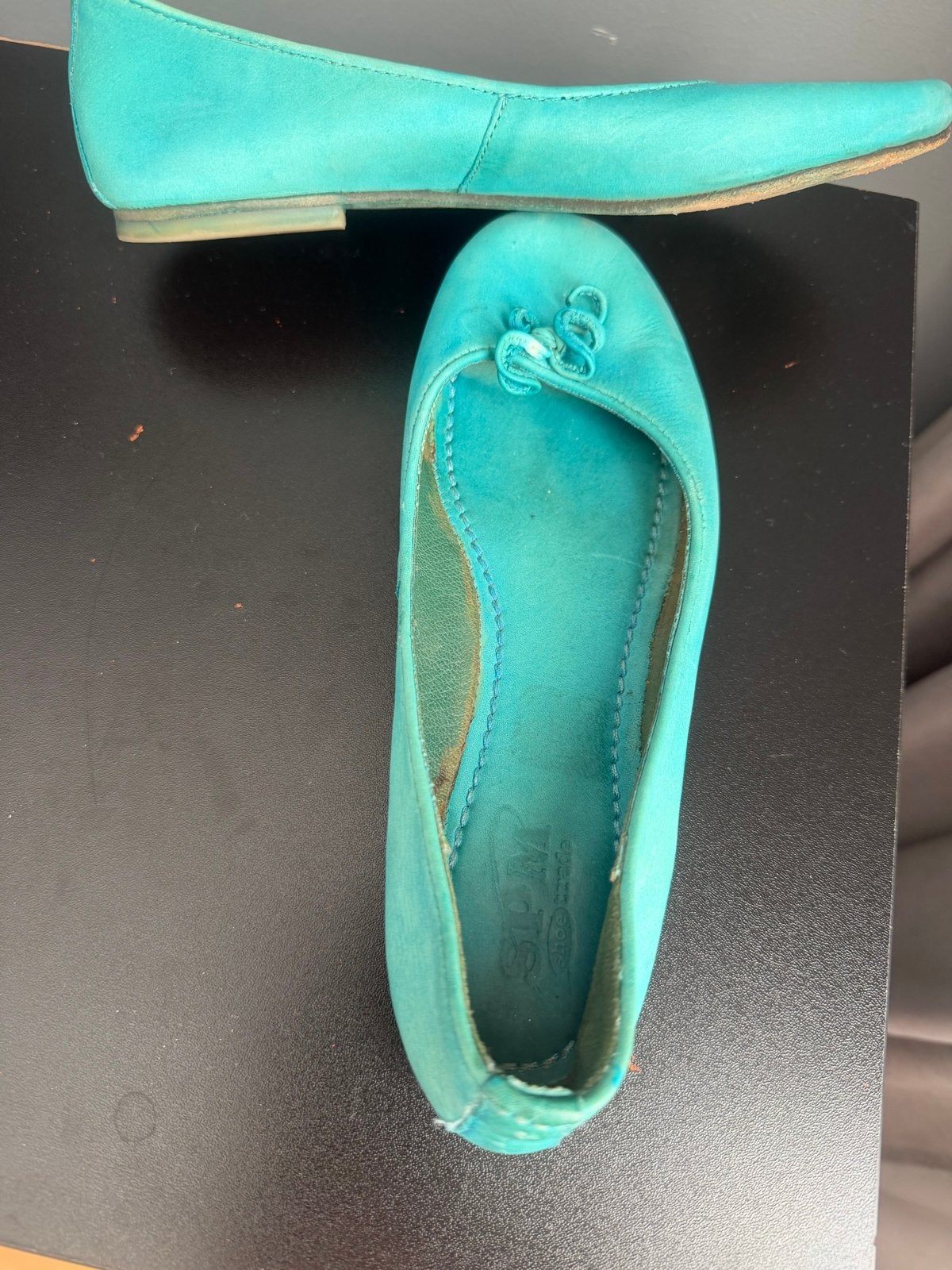 SPM Ballerina's - Turquoise - Maat 37, Gedragen, Groen, Ballerina's, Ophalen of Verzenden