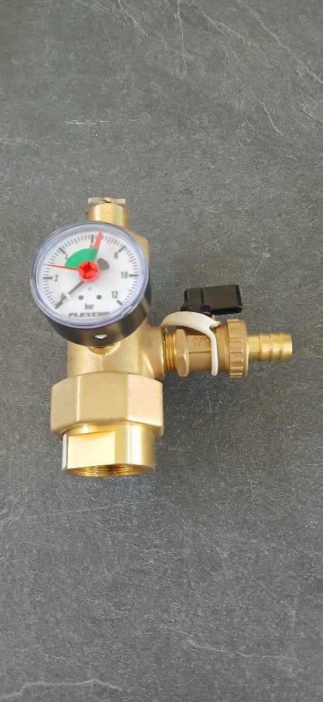 Flexcon 27293 flamco 1" expansievat aansluitgroep manometer, Ophalen of Verzenden, Nieuw