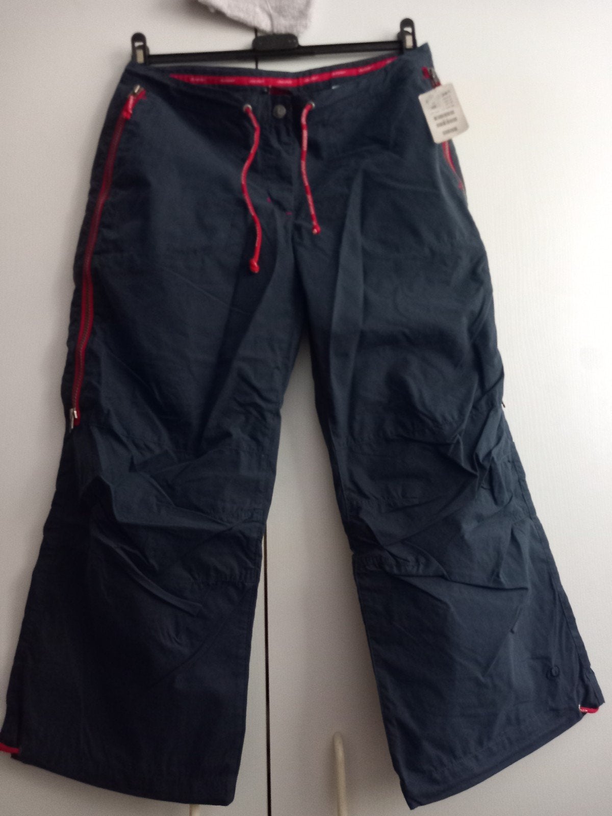 Bijna gratis Nieuw met kaartje H&M Logg broek 3/4 maat 38, Maat 38/40 (M), H&M, Blauw, Nieuw