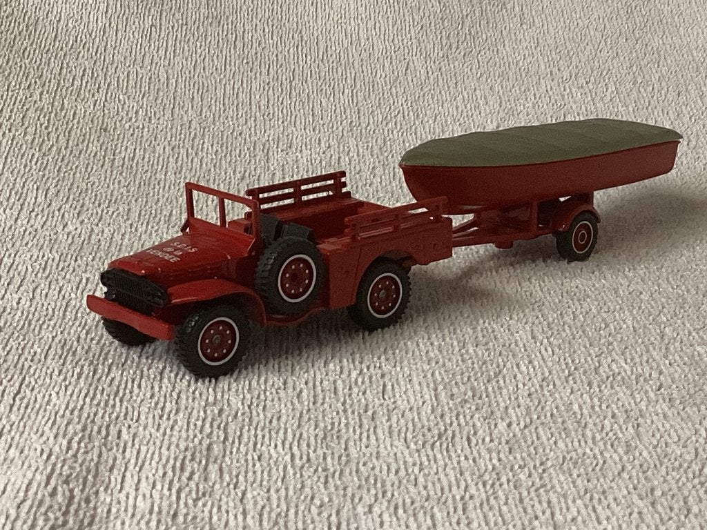 Dodge met boot trailer van de brandweer, Ophalen of Verzenden, Zo goed als nieuw, Bus of Vrachtwagen