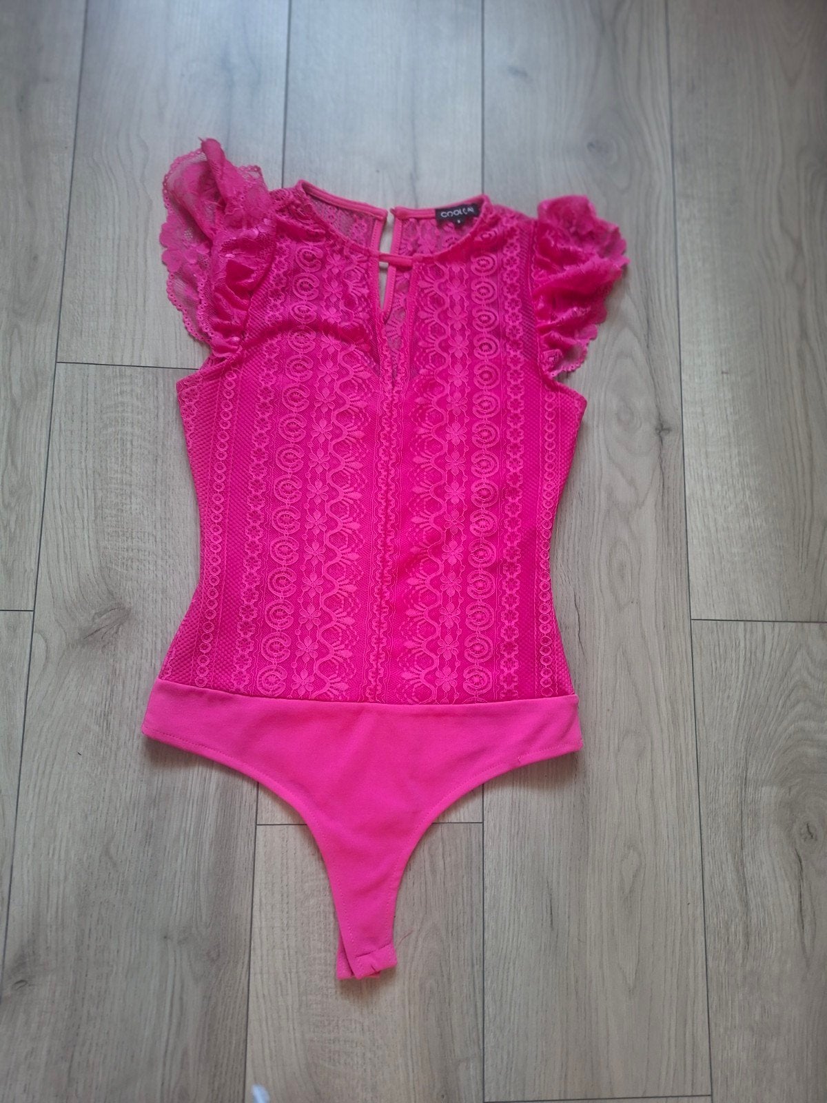 Nieuwe Roze kanten bodysuit maat xs/s., Ophalen of Verzenden, Korte mouw, Roze, Maat 36 (S)