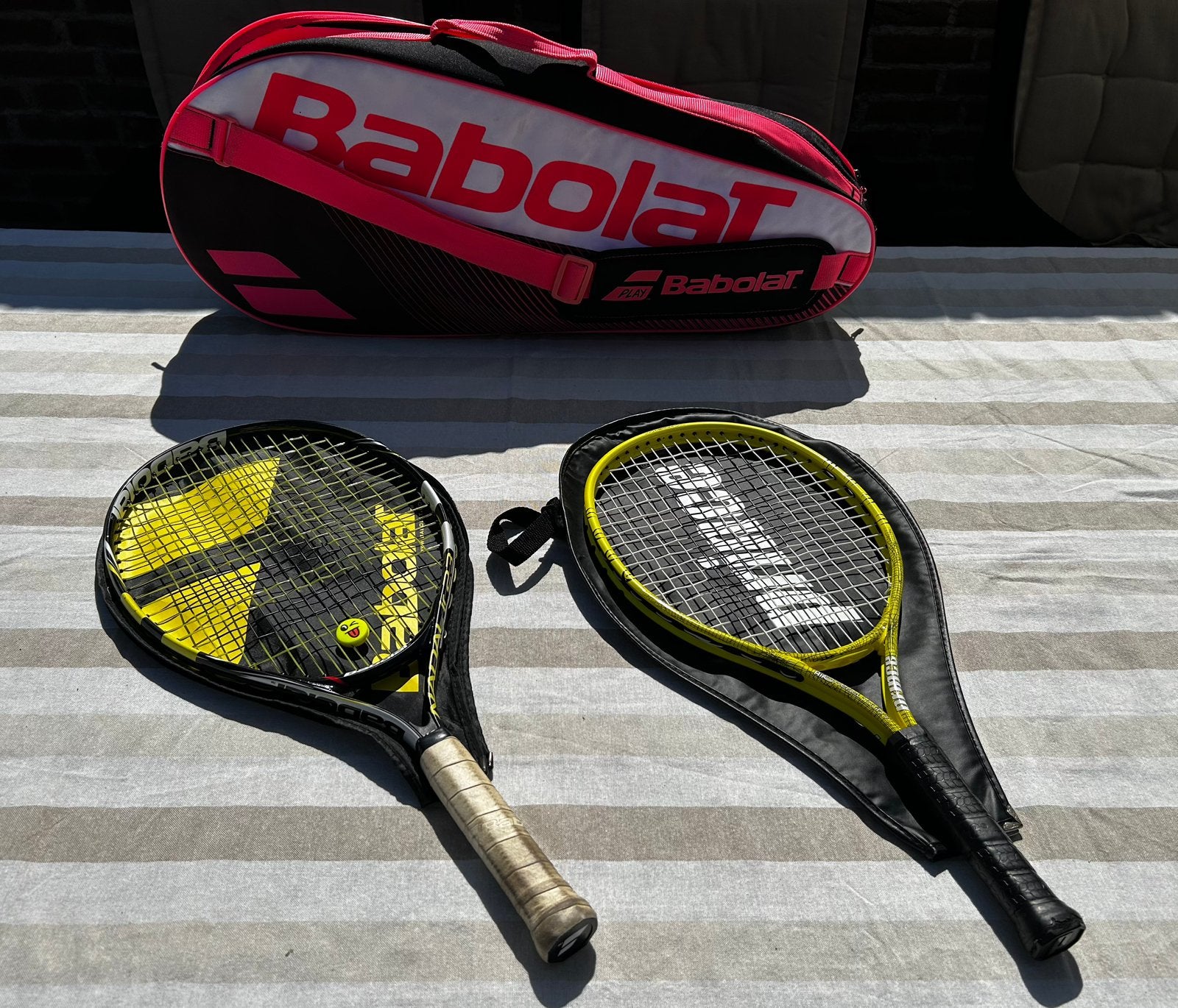 Tennistas Babolat ZGAN! Incl. 2 kindertennisrackets, Sport en Fitness, Tennis, Ophalen, Zo goed als nieuw, Tas, Babolat