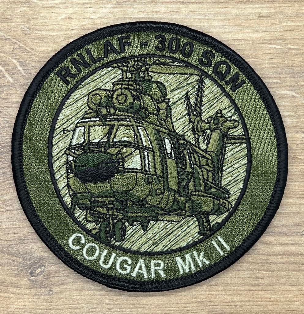 Te koop Patch RNLAF 300 SQN Groen, Verzenden, Zo goed als nieuw, Patch, Badge of Embleem