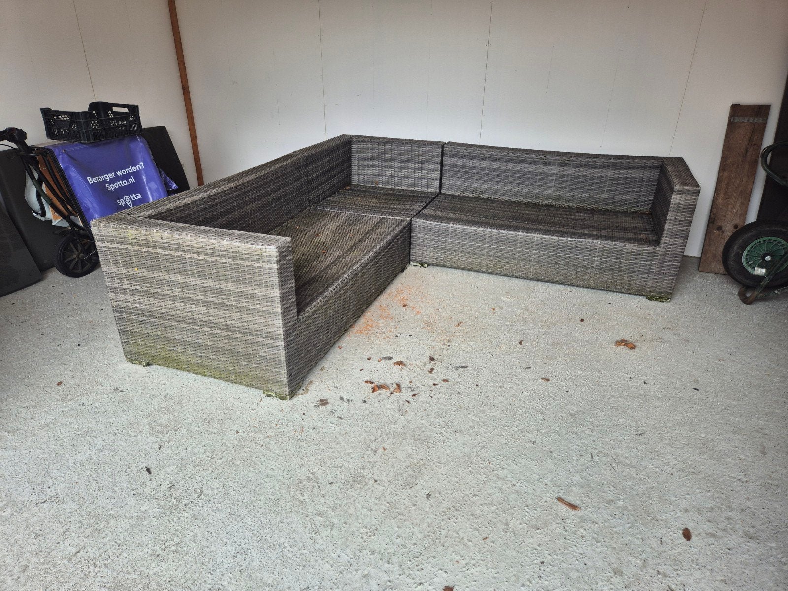 hoekbank voor buiten 235x235cm., Tuin en Terras, Ophalen, Gebruikt