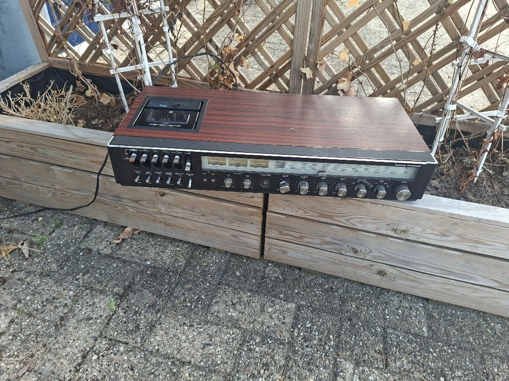 vintage radio panasonic re-786lbs met cassettedeck 1978, Ophalen of Verzenden, Gebruikt, Wereldontvanger