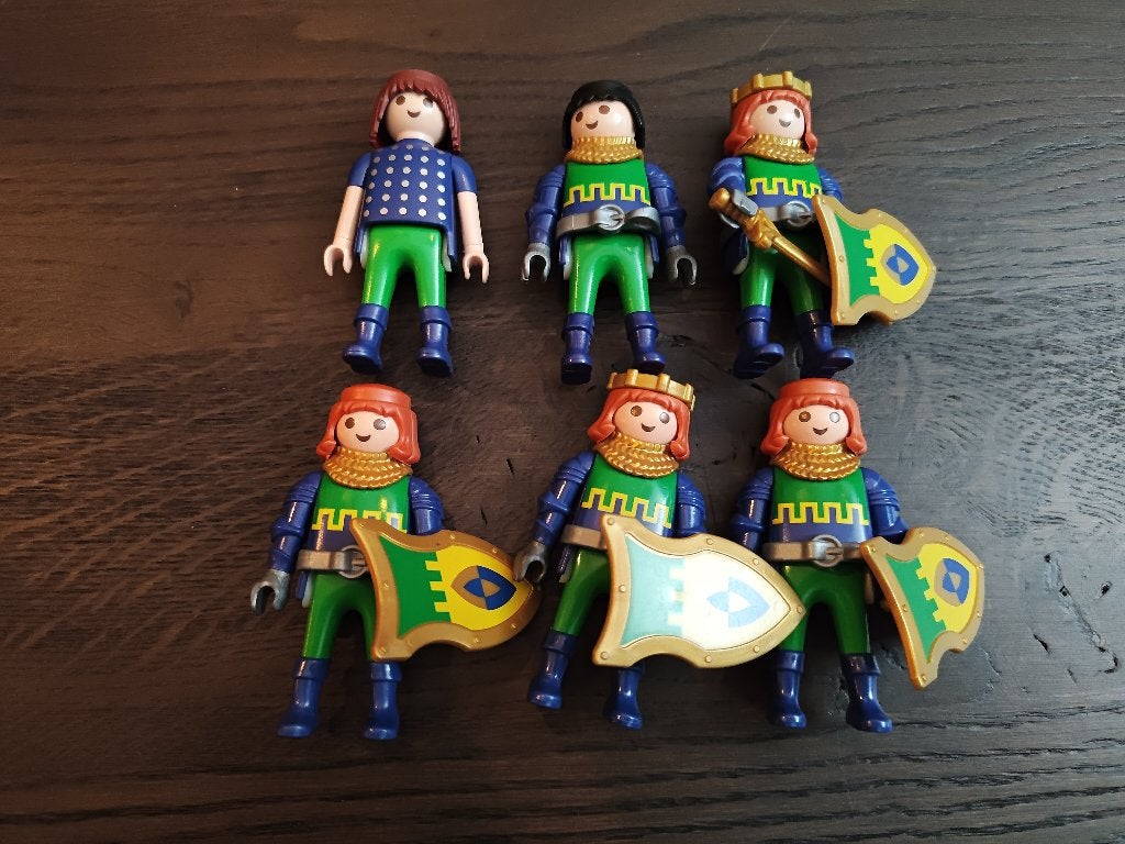 Playmobil ridders groen blauw, Ophalen of Verzenden