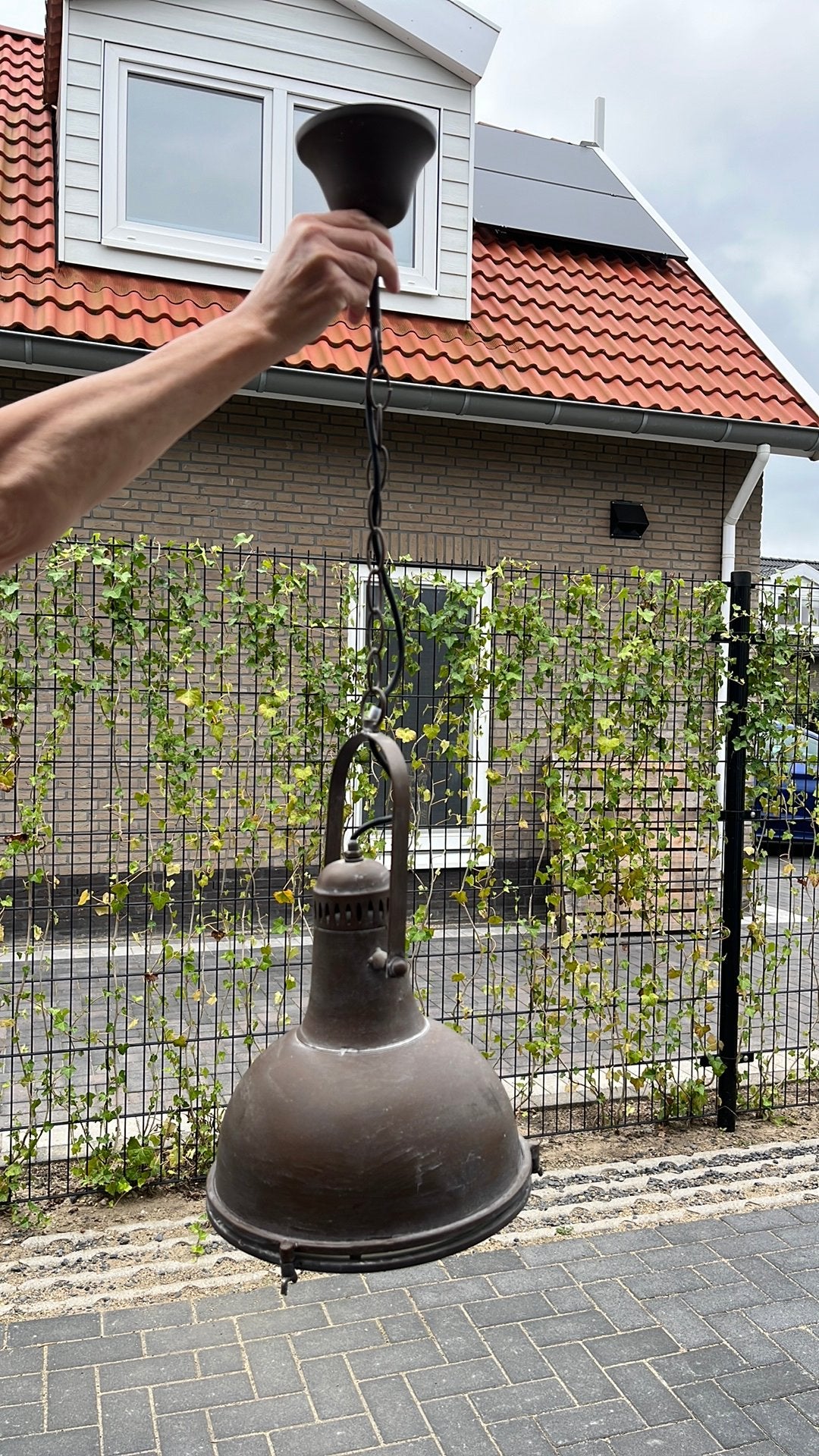 Hanglamp industrieel, Ophalen, Zo goed als nieuw, Industrieel
