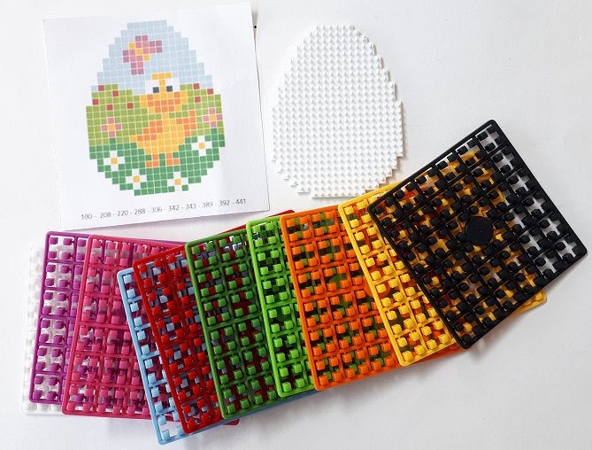 Pixelhobby 1 Paasei groot pakket 5 x 6,6 cm, ., Nieuw, Ophalen of Verzenden, Pasen