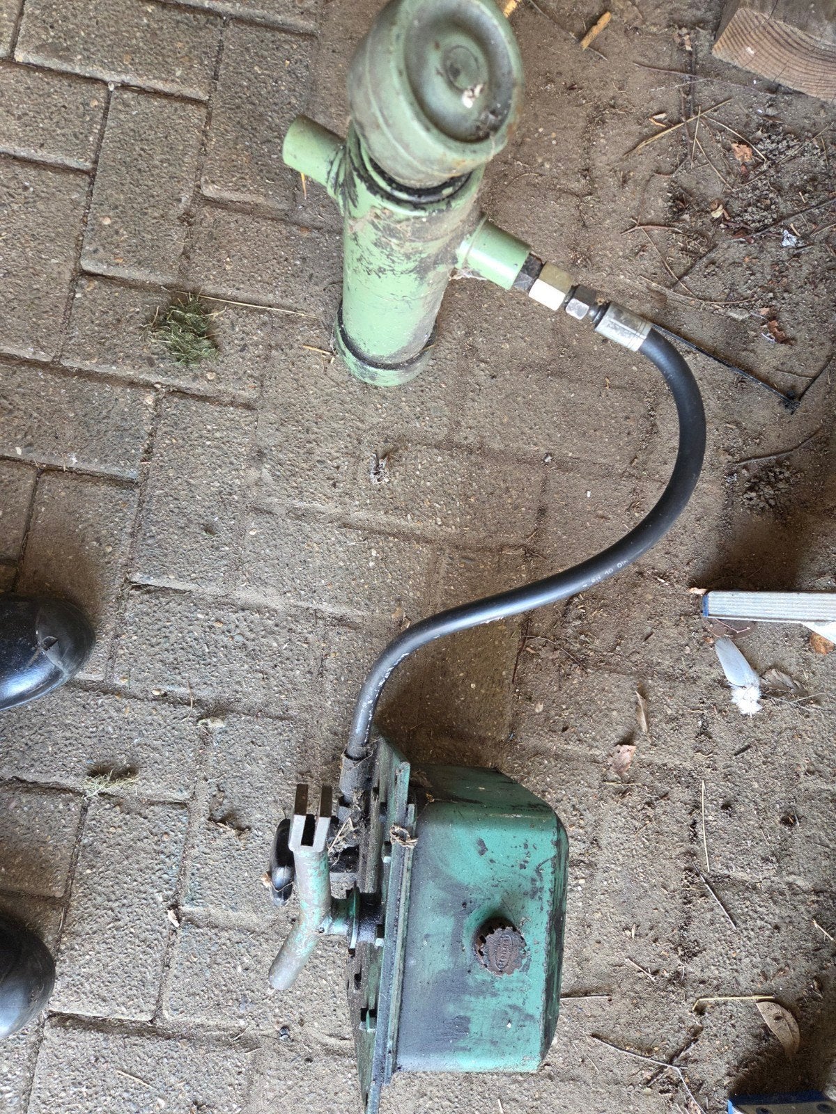 Hydraulische pomp met 2 traps cilinder, Ophalen