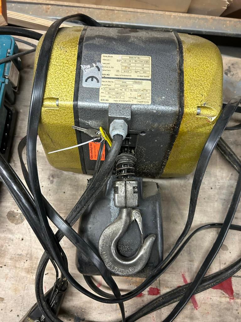 GIS AG EM25/NF-1Bm Elektrische Takel - 250 kg, Ophalen of Verzenden