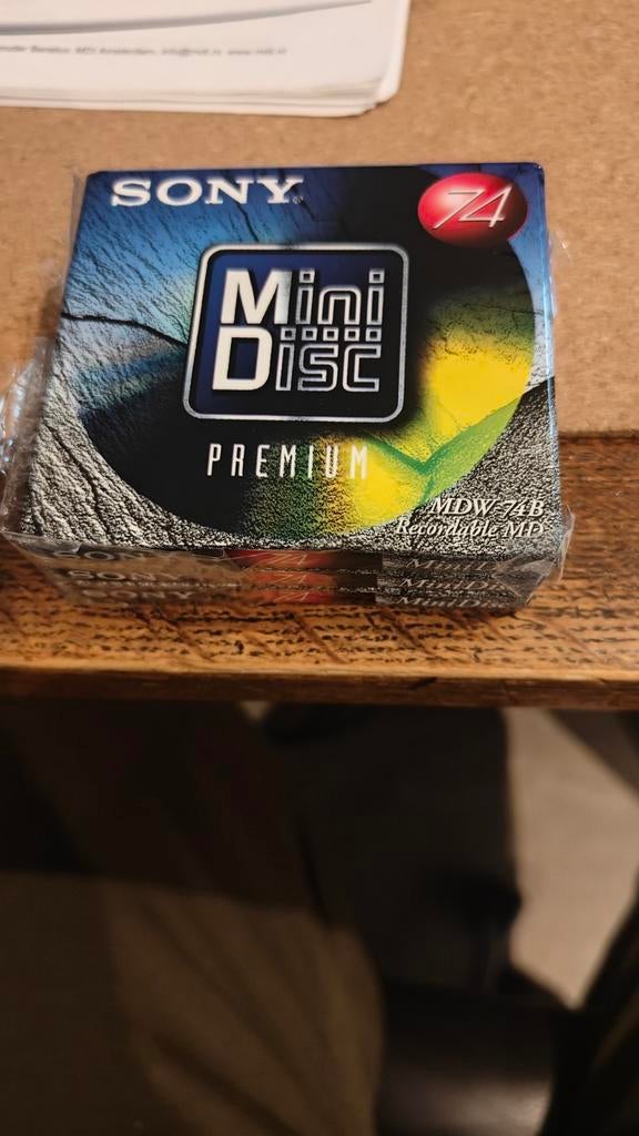 3 Nieuwe Sony MiniDisc Premium MDW-74B (Nieuw in verpakking), Ophalen, Nieuw in verpakking
