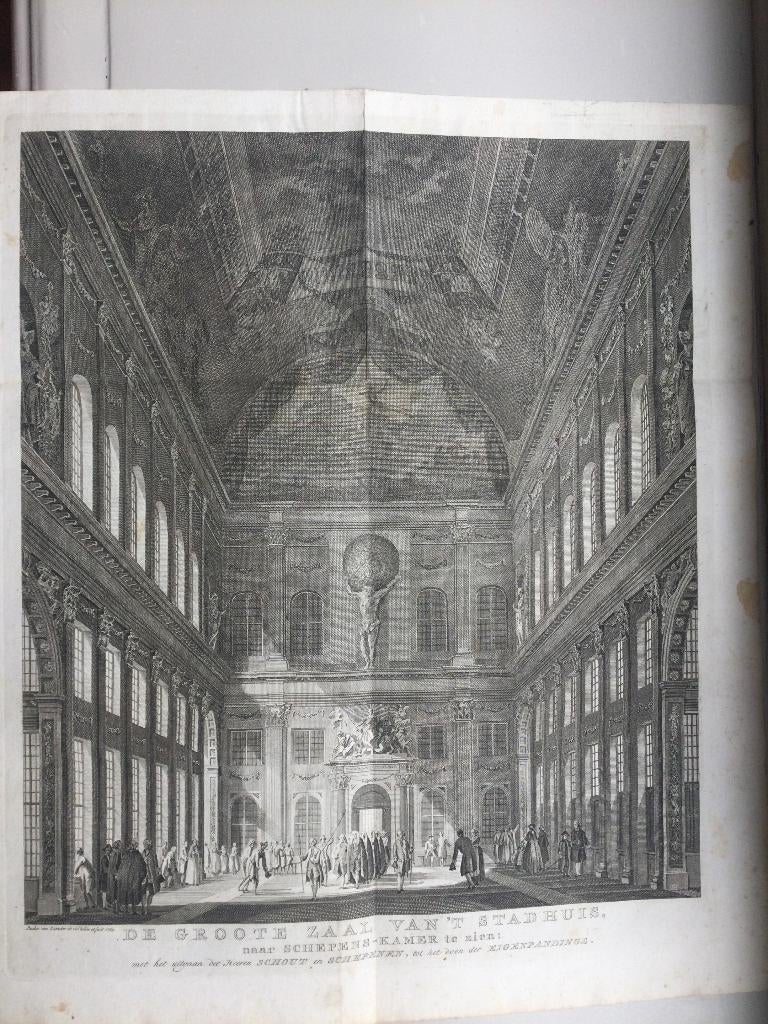 Amsterdam, Paleis op de Dam, 1761, Antiek en Kunst, Kunst | Etsen en Gravures, Verzenden