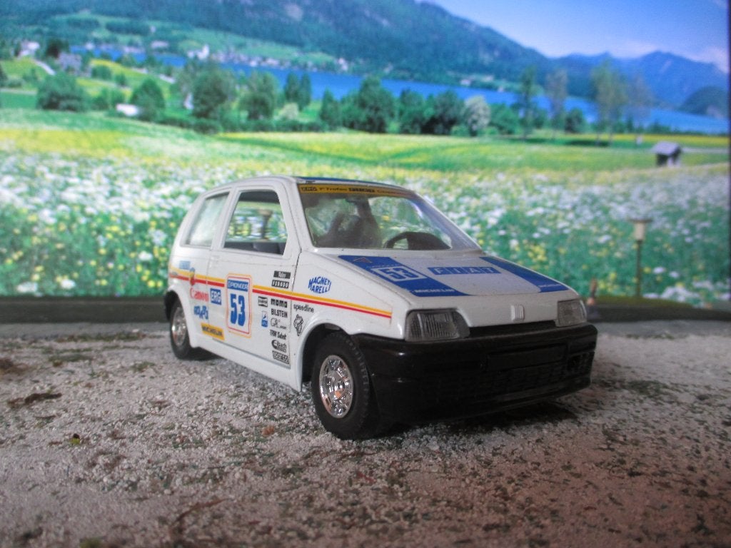 1/24 Fiat Cinquecento Ralley #53 - Bburago, Ophalen of Verzenden, Zo goed als nieuw, Bburago