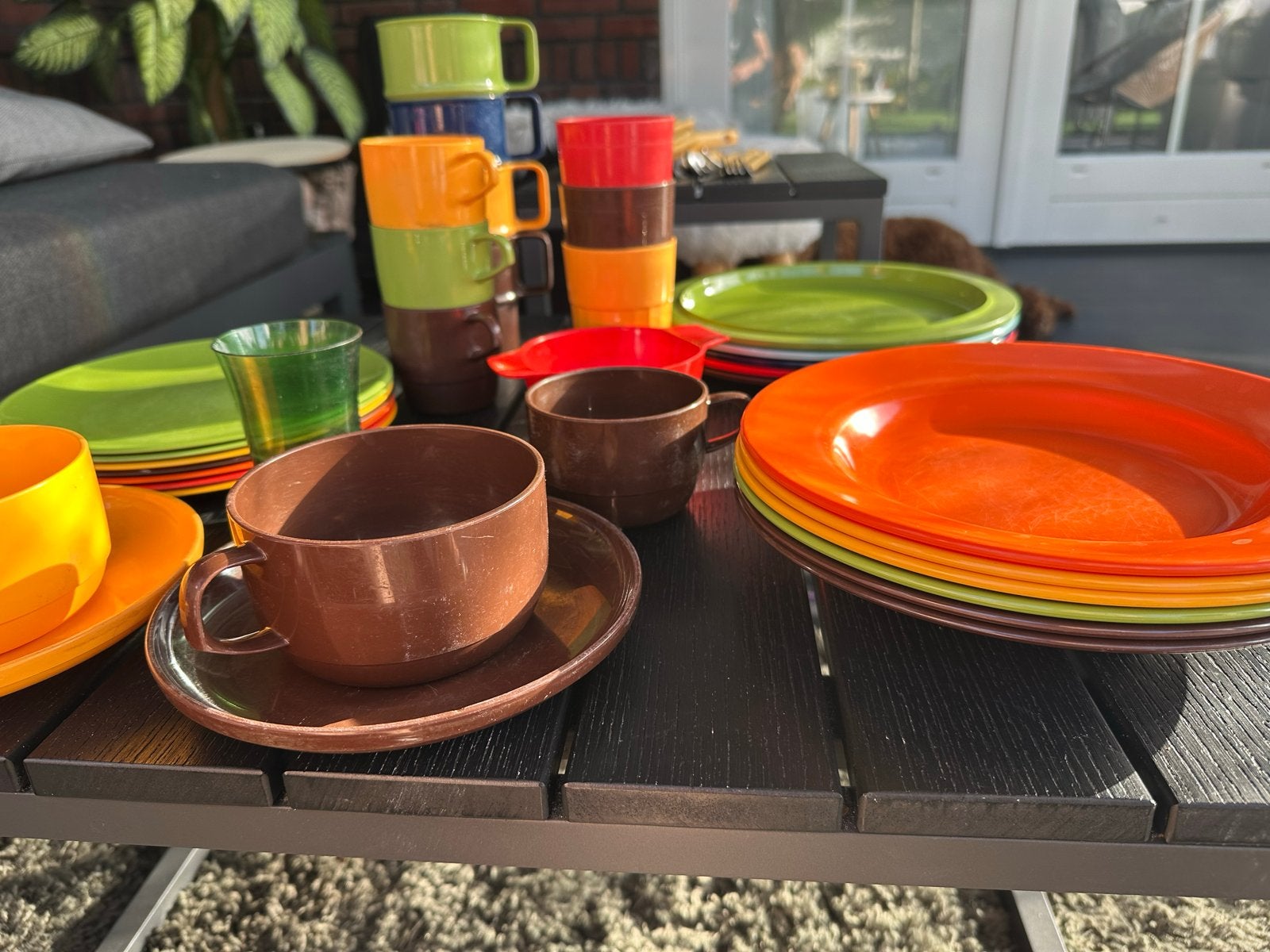Mepal Retro Vintage Servies Jaren 70/80, Kunststof, Gebruikt, Mepal, Vintage