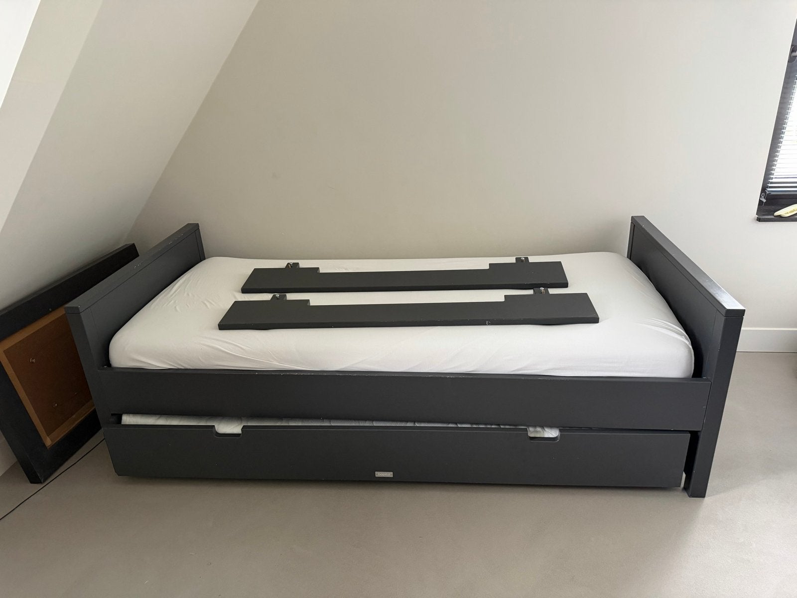 Bopita eenpersoonsbed met uitvalbeschermers en extra matras, Ophalen, Gebruikt, 90 cm, Eenpersoons