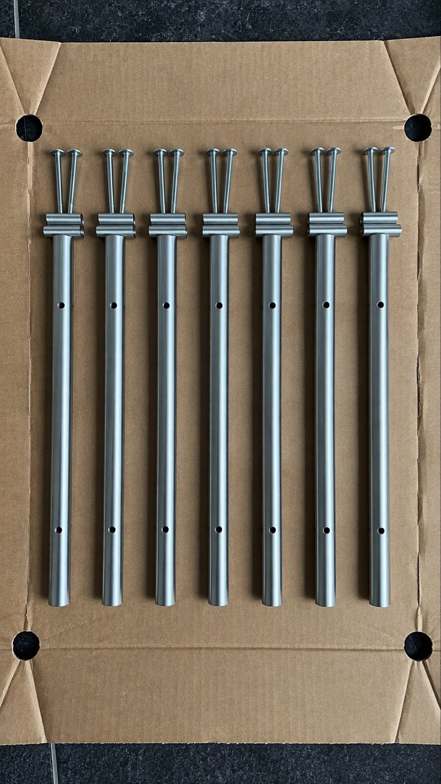 7x IKEA LANSA handgrepen RVS 24,5 cm (oud model), Ophalen of Verzenden, Gebruikt
