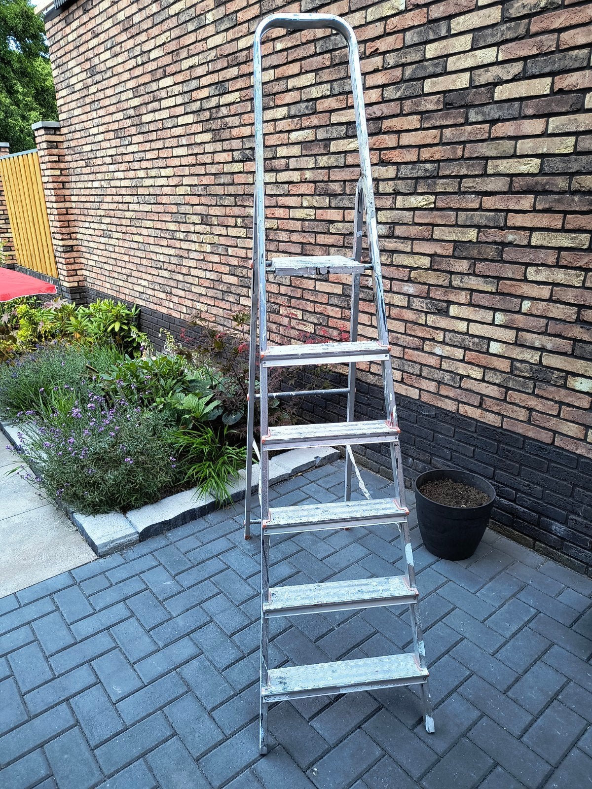 Krause trap met 5 treden en platform, Ophalen, Gebruikt, Minder dan 2 meter