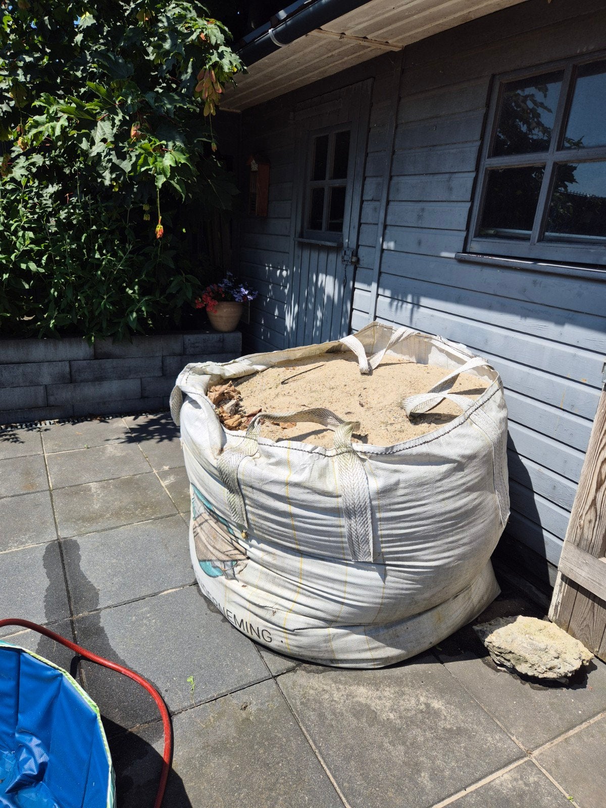 Zand cementdekvloer, Ophalen, Ophoogzand